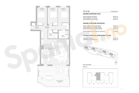 Ny moderne leilighet med 3 soverom | Romslig terrasse | Første linje golf