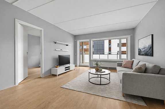 Velkommen til Harry Olsens vei 1! Foto: Mads Karlsen/Shuttr foto. (Bildet er digitalt møblert av AI).