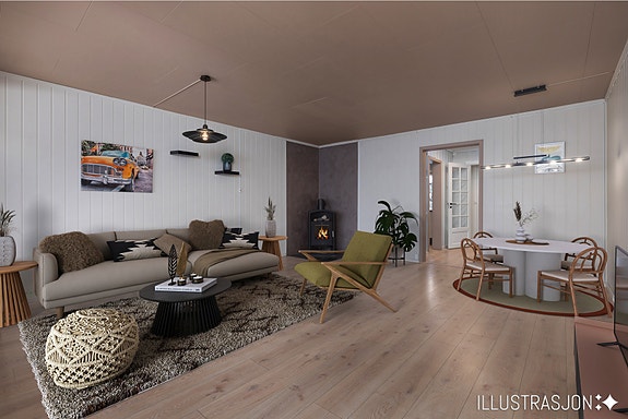 PrivatMegleren Hamar v/Arbresh Vitija har gleden av å presentere Ringvegen 5!
Digitalt stylet illustrasjonsbilde