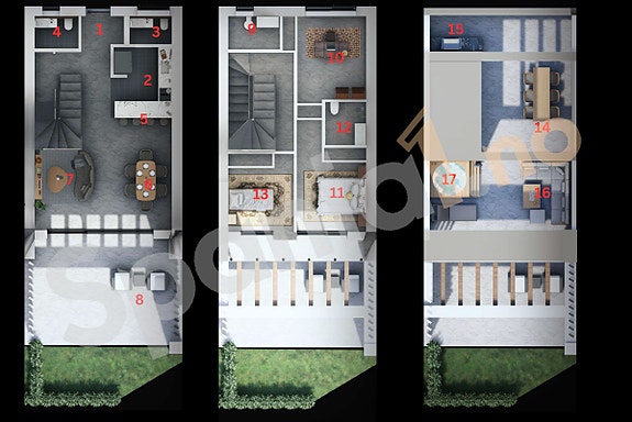 Nybygg i El Chaparral | Rekkehus med 3 soverom, takterrasse og nær strand