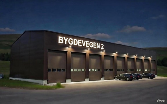 Illustrasjon av bygg med 22 lagerenheter