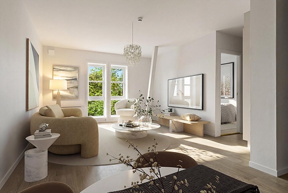 Velkommen til Åsgårdbakken 3! (Digitalt stylet bilde) Fotograf: FOTOetcetera