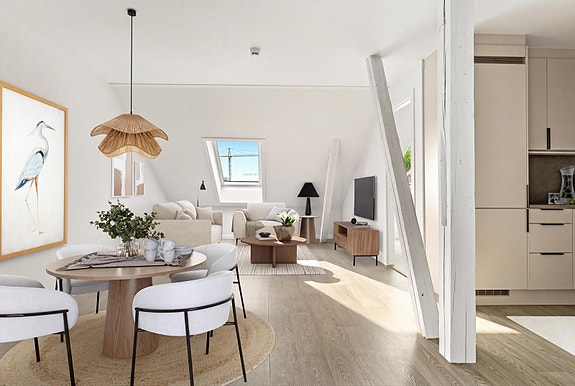 Velkommen til Åsgårdbakken 3! (Digitalt stylet bilde) Fotograf: FOTOetcetera