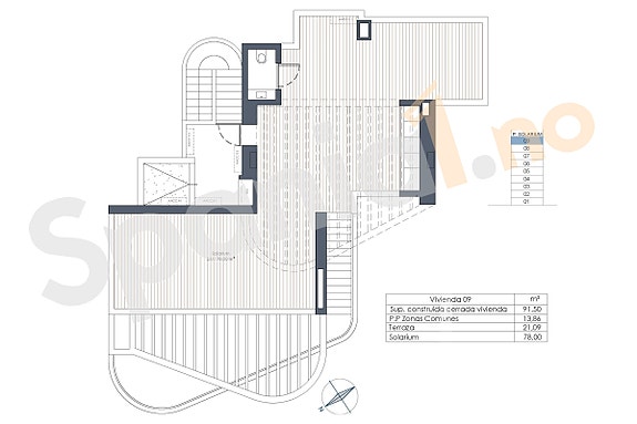Ny moderne penthouse med 3 soverom - Stor terrasse og takterrasse - Attraktivt anlegg med basseng