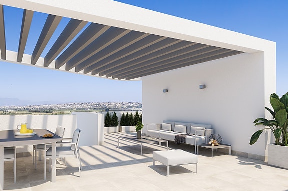 Ny moderne penthouse med 3 soverom - Stor terrasse og takterrasse - Attraktivt anlegg med basseng