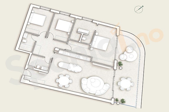 Plantegning av leiligheten