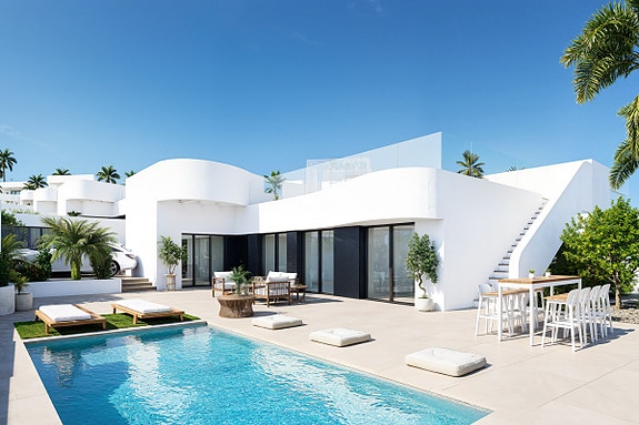 Nyhet! Luksuriøs villa på ett plan | 3 soverom og 2 bad | Privat basseng