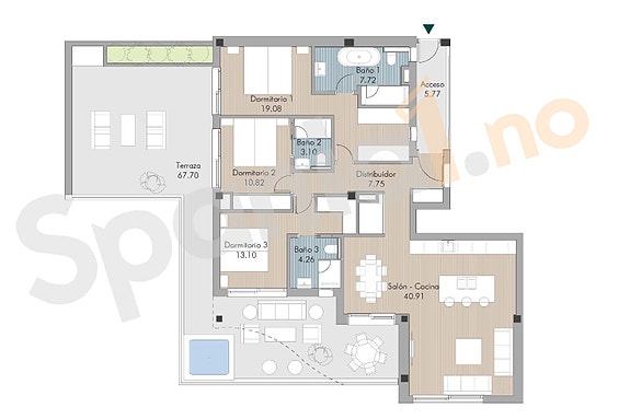 NYHET! Stor bakkeplansleilighet i Río Real | 80 m² terrasse | Resortfasiliteter