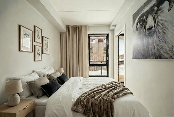 Praktisk soverom. (Bildet er digital stylet).