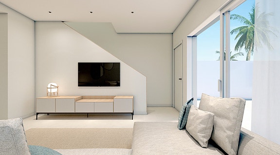 Nytt rekkehus kun 400 m fra nydelig strand | Uteplass på 72 m2 | Fantastiske fellesområder