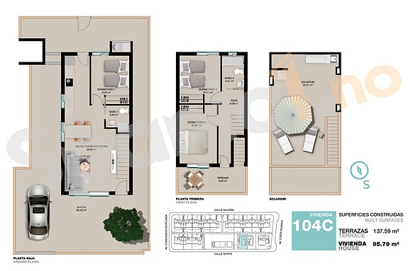 Nytt rekkehus kun 400 m fra nydelig strand | Uteplass på 72 m2 | Fantastiske fellesområder