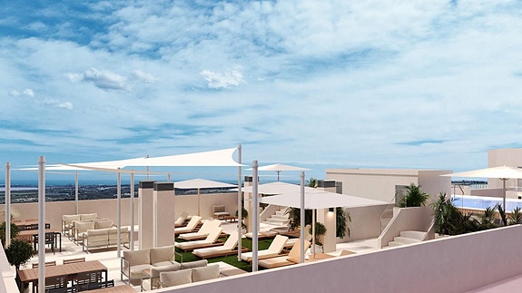 Moderne nybygg! Leilighet med 3 soverom - Stor felles takterrasse med basseng - Sentralt og rolig