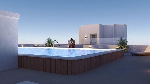 Moderne nybygg! Leilighet med 3 soverom - Stor felles takterrasse med basseng - Sentralt og rolig