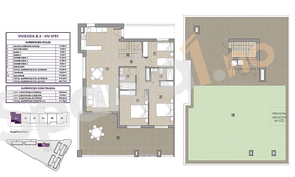 Hjørne-penthouse med nydelig havutsikt  | 3 soverom og stor takterrasse 175m2 | Gangavstand til strand