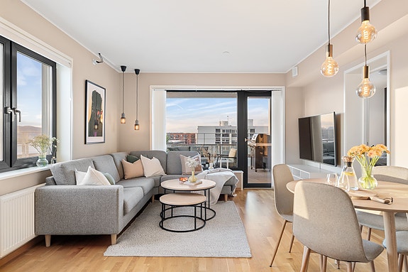 Velkommen til Julianus Holms veg 66, en romslig 3-roms leilighet med moderne standard og god beliggenhet.
Foto: Ekaterina Krokstad