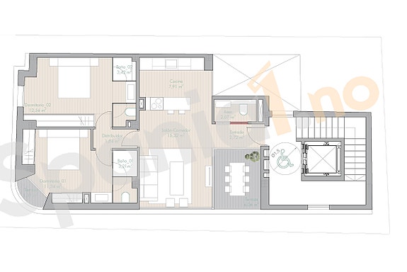 NYHET | Leilighet i sentrum med gangavstand til strand - 2 soverom og terrasse