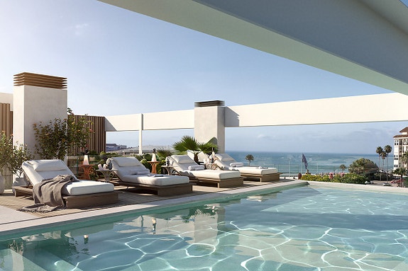 Eksklusiv penthouse | Privat takterrasse med basseng | Boutiqueprosjekt i Estepona sentrum