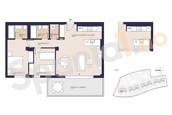 Nybygg | Leilighet nær strand | Terrasse | Felles basseng og treningsfasiliteter