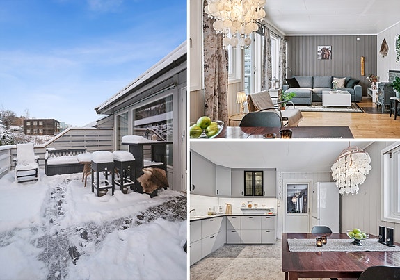 Velkommen til et lettstelt rekkehus med sentral beliggenhet på Åneby. Foto: Efekt