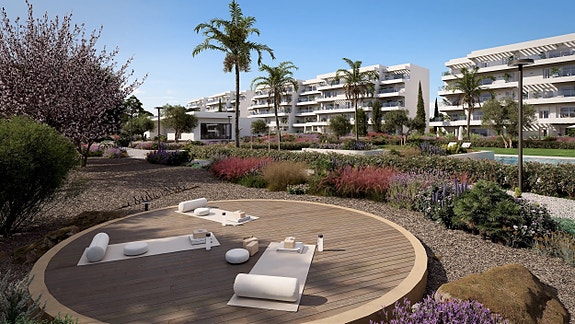 Nybygg | Leilighet nær strand | Terrasse | Felles basseng og treningsfasiliteter