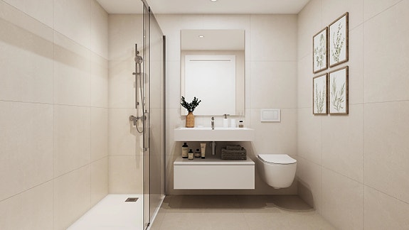 Nybygg | Leilighet med 3 soverom | Bakkeplan med privat hage | 500 m til strand