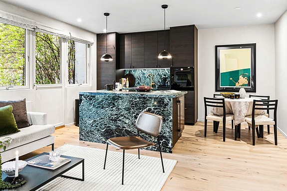 Utgang til terrassen fra stuen