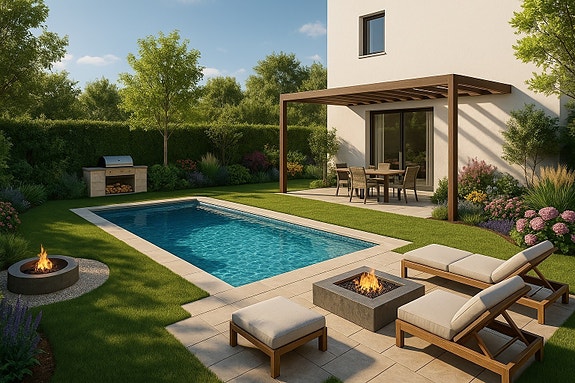 Nybygg! Rekkehus med takterrasse og god uteplass - Attraktivt område - Nær golf