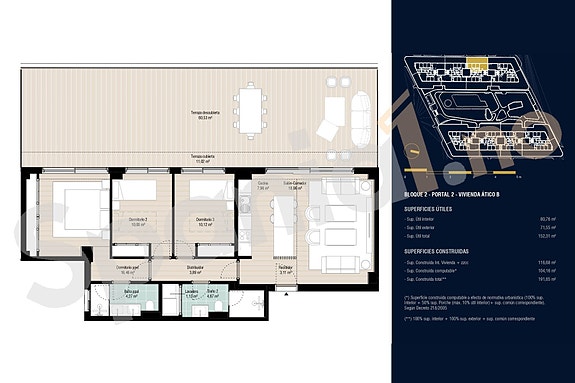 Eksklusiv Penthouse | 3 soverom | Gangavstand til nydelig strand | Fantastiske fellesområder