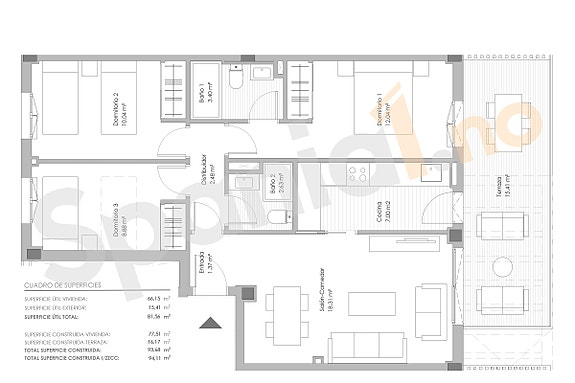 Sørvendte leiligheter med 3 soverom | Sentral beliggenhet | Parkering og basseng