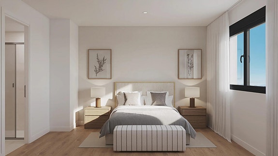 Penthouse med 3 soverom | Heis, garasje og basseng | Kort vei til by og strand