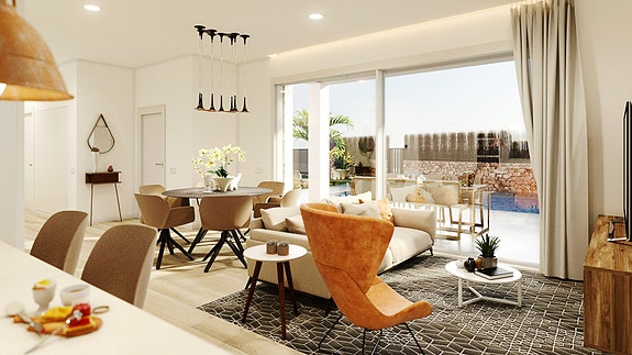 Nøkkelferdig! Hjørnevilla med 3 soverom og 2 bad | Nydelig uteplass med hage og privat basseng