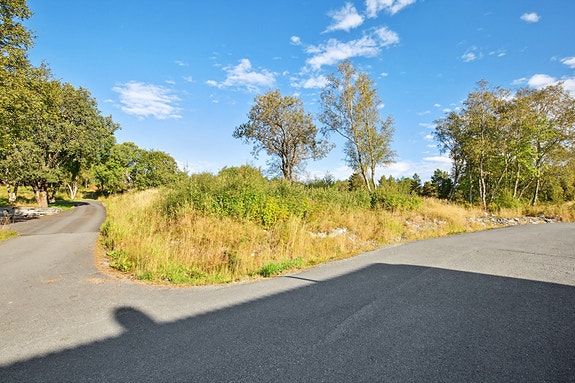 Romslig tomt på 472 m² med super beliggenhet med gode solforhold samt lite gjennomgangtrafikk. (Foto Elise Tetlimo)