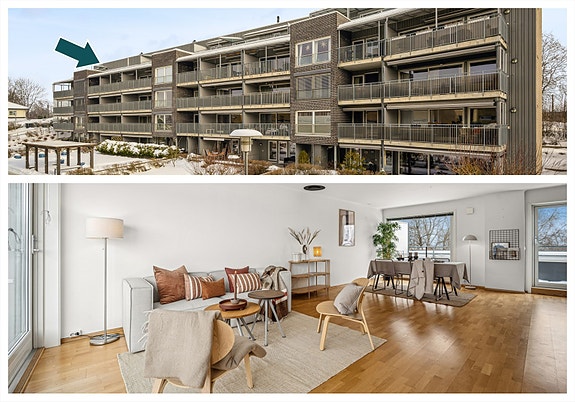 Velkommen til Fredtunveien 22! Gjennomgående 3-roms toppleilighet med store terrasser på begge sider.