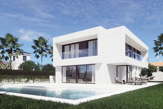 Ny eksklusiv villa med 4 soverom | Privat basseng | Stor tomt 670 m² | 600 meter til strand