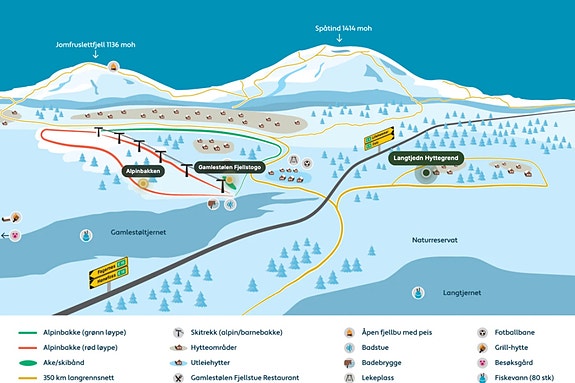 Gamlestølen destinasjonskart