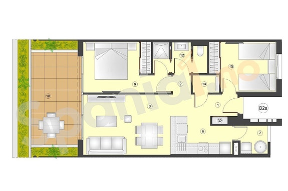 Nøkkelferdig! Luksuriøse leiligheter med store terrasser | Velg mellom 2 og 3 soverom | Eksklusive fellesområder