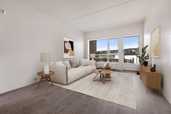 Velkommen til Teiealleen 12! Fotograf Hege K. Leren (Bildet er digitalt stylet)