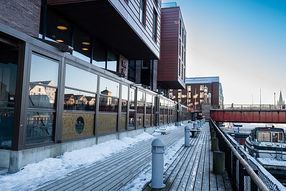 I senter av restaurantrekka her, finner du arealet som nå er ledig.