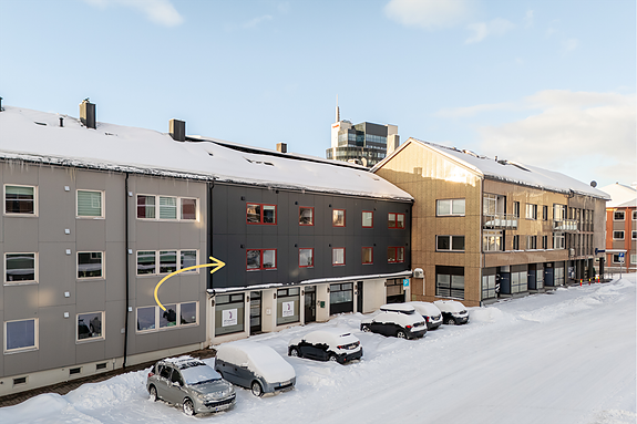 Leiligheten ligger i 2 etasje.