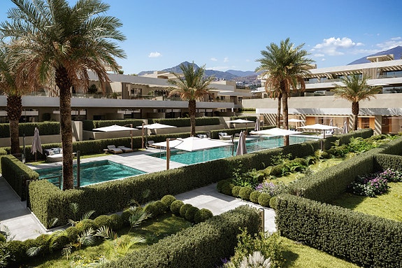 Leilighet med 3 soverom og stor hage/terrasse | Nær Puerto Banús og golf