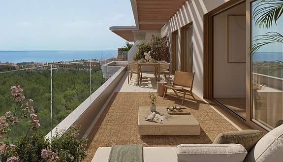 Nyhet! Moderne leilighet med havutsikt | 3 soverom | Terrasse | Spa og treningsrom