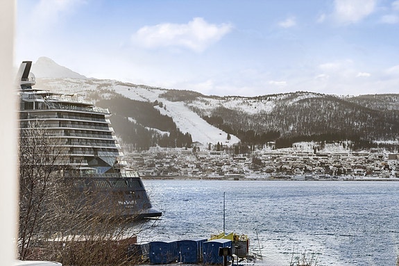 Utsikt fra kjøkkenvinduet