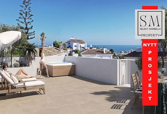 NYHET! Eksklusivt boligprosjekt | Penthouse med 2 soverom og 2 bad | Romslig terrasse og takterrasse med havutsikt