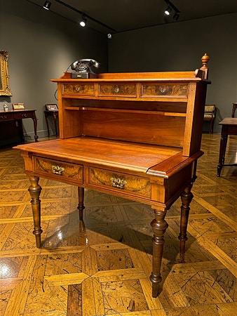 Unik Antikk sekretær / Kabinett - Bergensk møbelkunst fra 1900 - Nylig oppfriske