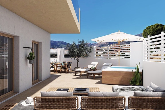 Penthouse med 2 soverom og takterrasse | Spa, basseng og treningsfasiliteter | 2 parkeringsplasser