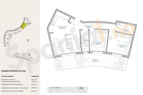 Penthouse med 2 soverom og takterrasse | Spa, basseng og treningsfasiliteter | 2 parkeringsplasser
