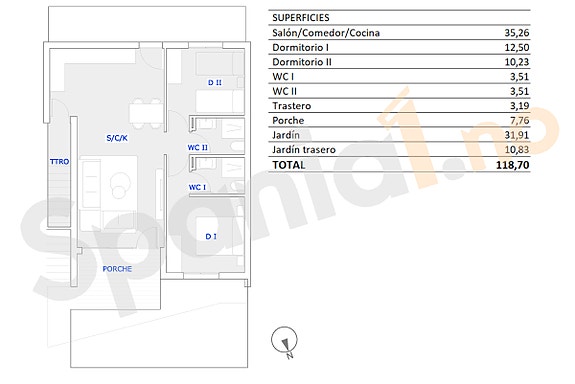 Plantegning av leiligheten