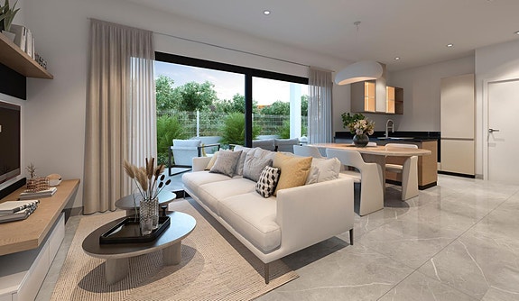 Ny villa med 3 soverom, takterrasse og privat basseng - 500 meter fra stranden