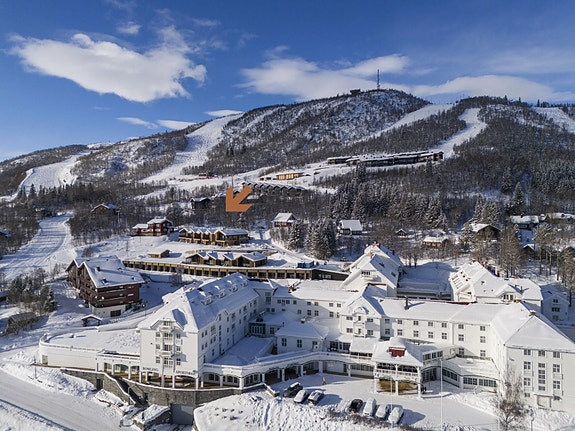 Eiendomsmelger Jannike Seljevoll Herleiksplass har gleden av å presentere de to siste chaletene på Holmshovda (Foto: Terje Bjørnsen)