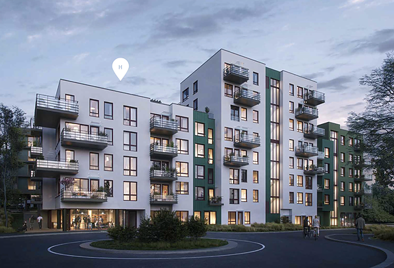 Magnus Grasmo i EIE eiendomsmegling presenterer Emaljeverksgata 7. En bolig under oppføring med super beliggenhet i Lørenskog. Bildet er kun for illustrasjon, avvik vil forekomme.
